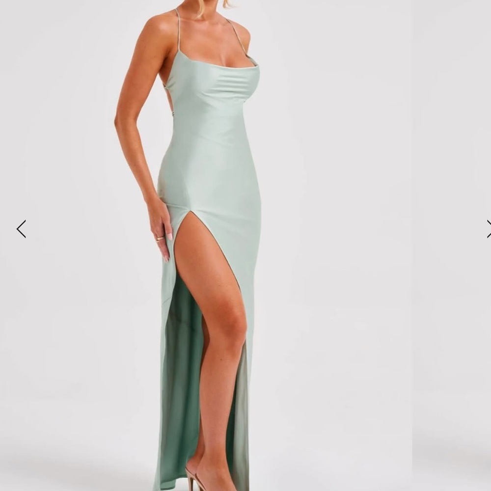 Mint green maxi dress from baby boo fashion.